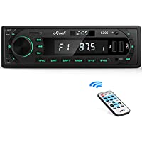 Radio Coche- ieGeek Autoradio Bluetooth RDS Estéreo 1DIN- Luz de Botón 7 Colores- 60W X 4 Soporta FM-AM-AUX-MP3-WMA-WAV…